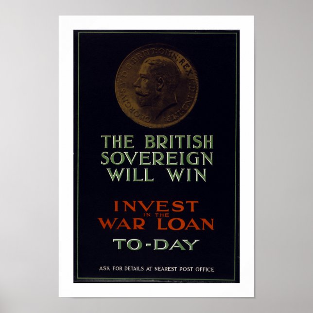 Poster O Soberano Britânico vencerá (branco) (Frente)