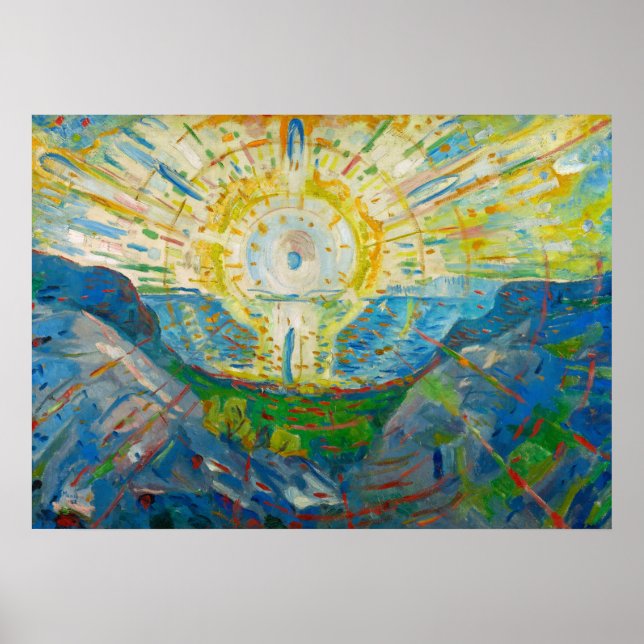 Poster O Sol, 1912, por Edvard Munch (Frente)
