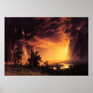 Poster O Sol de Albert Bierstadt no Vale Yosemite