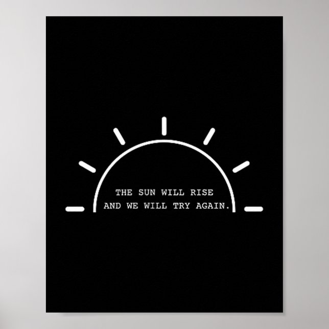 Poster O sol nascerá, tentaremos novamente saúde mental (Frente)