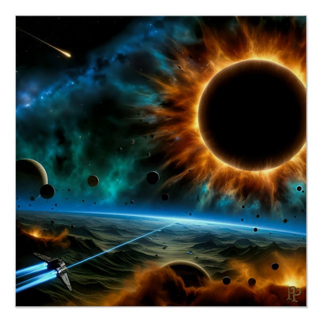 Póster O Sol Negro Buraco (Frente)