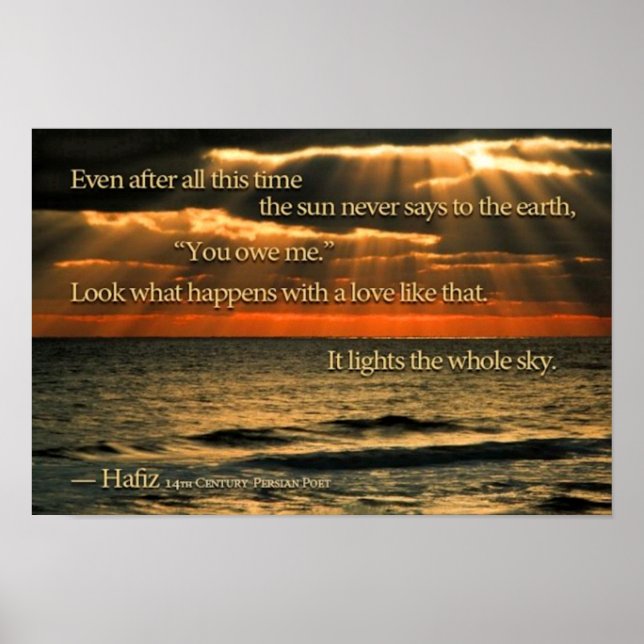 Póster O Sol Nunca Diz (Frente)