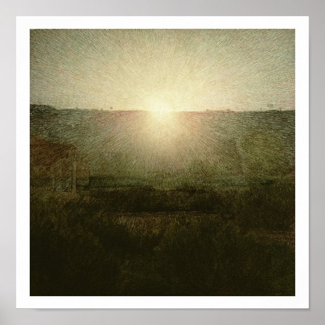 Poster O Sol (Sol Ascensão) 1904 (óleo na canvas) (Frente)
