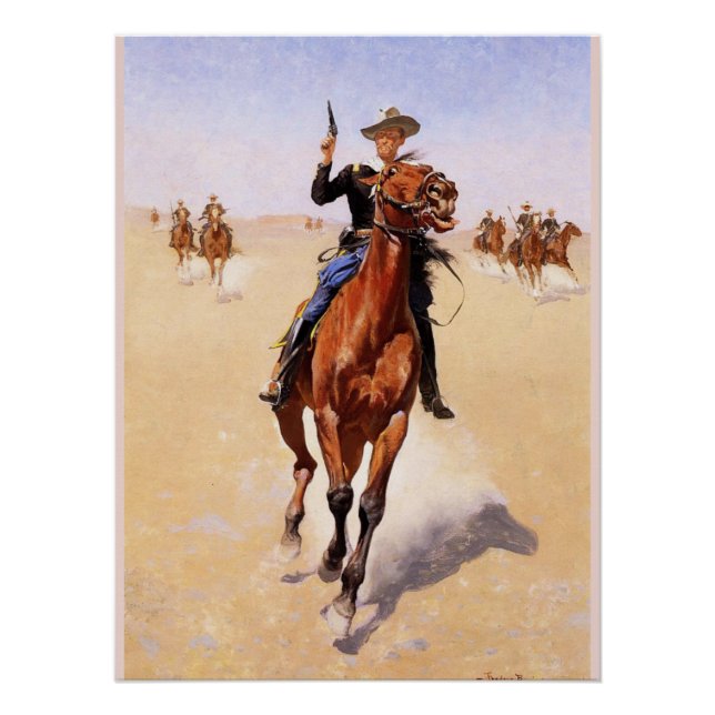 Póster O soldado de Frederic Remington (Frente)