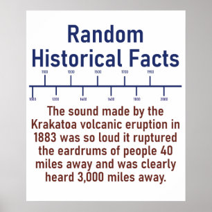 Poster O Som Feito Pela Erupção Volvânica Cracatoa