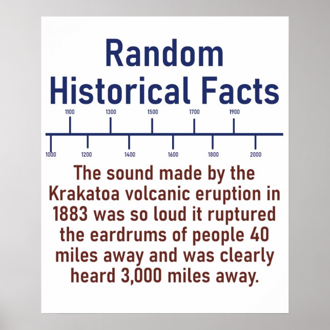 Poster O Som Feito Pela Erupção Volvânica Cracatoa (Frente)