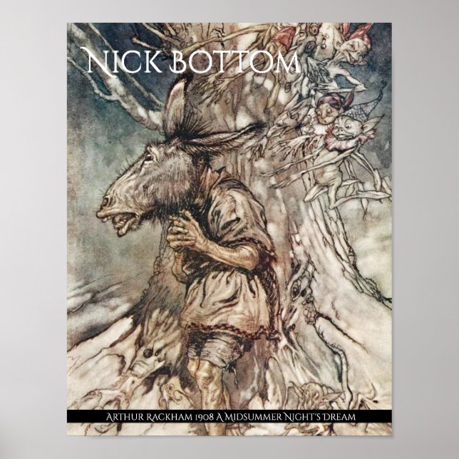 Poster O Sonho da Noite de Verão, Arthur Rackham (Frente)