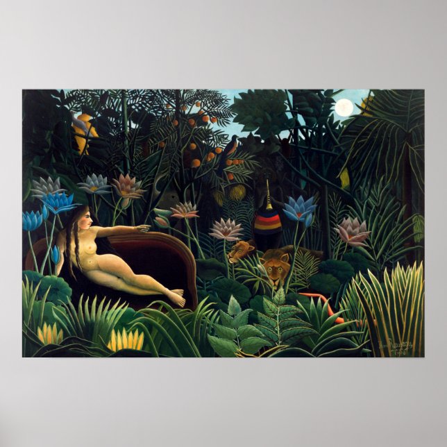 Poster O Sonho de Henri Rousseau (Frente)