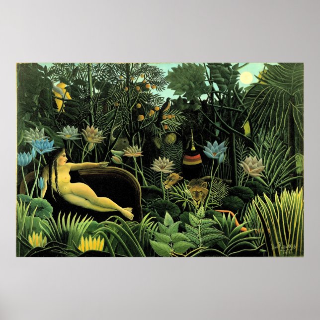 Póster O Sonho de Henri Rousseau (1910) (Frente)
