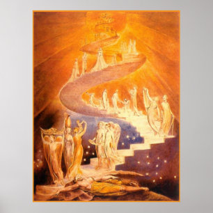 Poster O Sonho de Jacó por William Blake