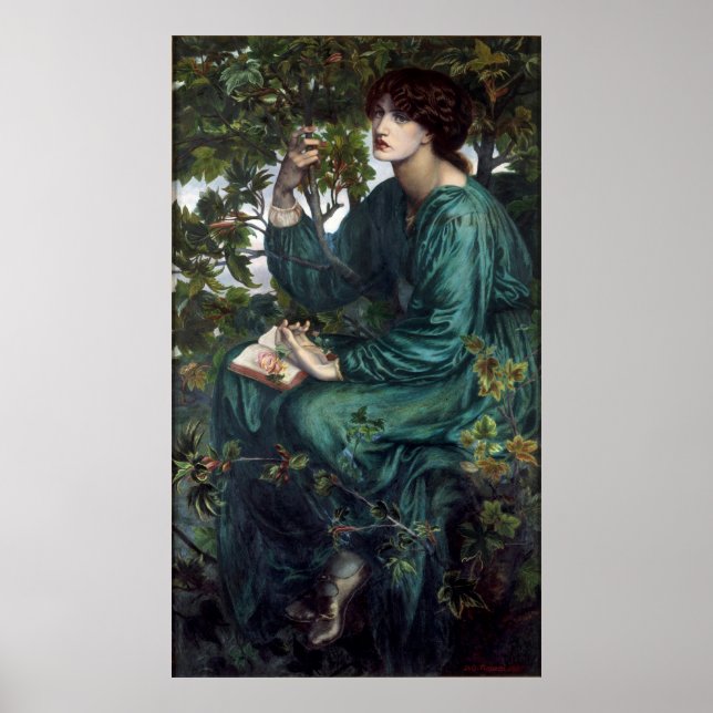 Póster O Sonho do Dia de Dante Gabriel Rossetti (Frente)