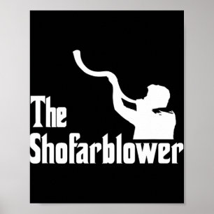 Poster O Soprador do Shofar Rosh Hashanah Rabino Templo J