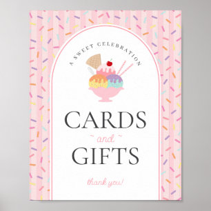 Poster O sorvete Sundae Herda as placas e presentes do Sc