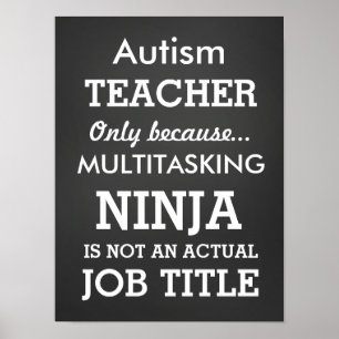 Poster O Special engraçado do autismo precisa o professo