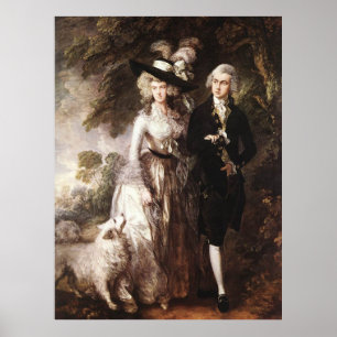Poster O Sr. e a Sra. William Hallett de Thomas Gainsboro