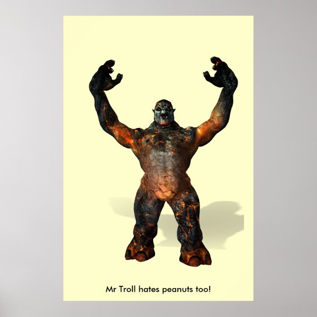 Póster O Sr. Troll também odeia amendoins! (Frente)