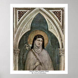 Póster O St. Clare de AssisiDetail por Giotto Di Bondone