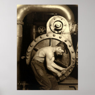 Poster O Steamfitter de Lewis Hine