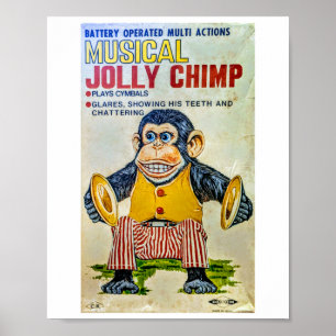 Poster O Sticker do Macaco de Pratos 