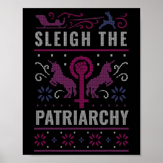 Poster O Suéter de Natal Feio Patriarcado Feminista (Frente)
