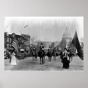 Poster O sufrágio das mulheres que marcha em Washington