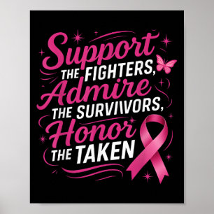 Poster O Suporte à Consciência do Cancer da Mama Combatem