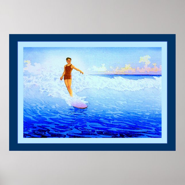 Poster O Surf ~ Hawaii ~ Vintage Fine Art (Frente)