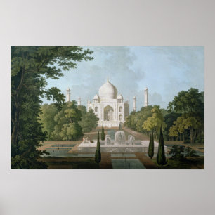 Póster O Taj Mahal, Agra, do jardim
