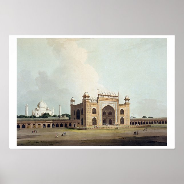 Póster O Taj Mahal em Agra, do "Oriental Scenery: Twe (Frente)
