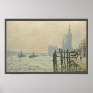 Póster O Tâmisa Abaixo de Westminster por Claude Monet