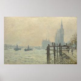 Póster O Tâmisa Abaixo de Westminster por Claude Monet