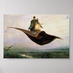 Póster O tapete de vôo por Viktor Vasnetsov (1880)