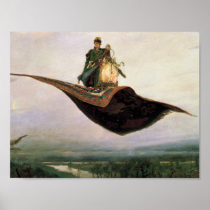Póster O tapete de vôo por Viktor Vasnetsov (1880)