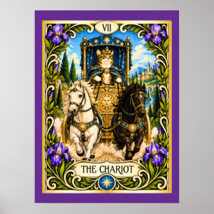Poster O Tarot do Gato da Carruagem - Triunfo e Força de