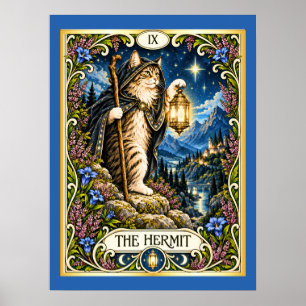 Poster O Tarot do Gato Eremita - Solidão e Sabedoria