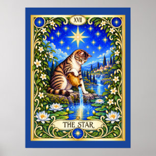 Poster O Tarot do Gato Estrela - Esperança e Renovação
