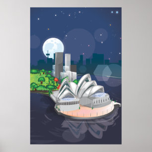 Póster O teatro da ópera de Sydney