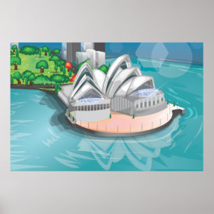Poster O teatro da ópera de Sydney