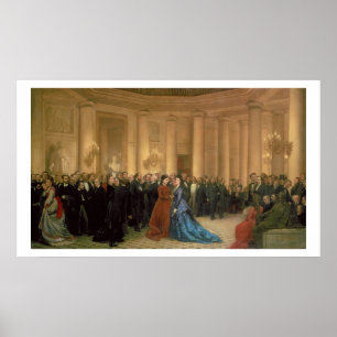 Póster O teatro de Odeon, Paris, 1869 (óleo em canvas)