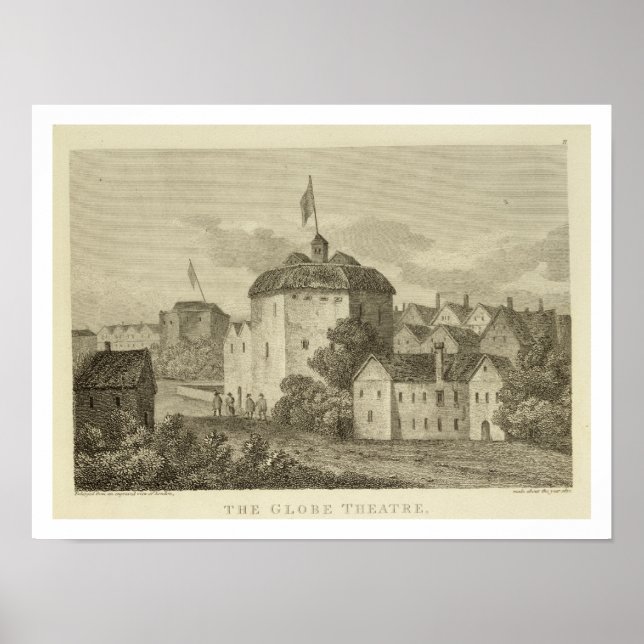Póster O Teatro do Globo no Bankside como ele apareceu (Frente)