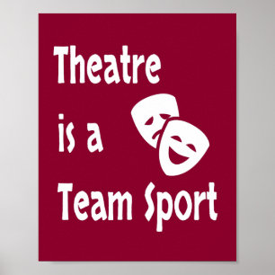 Poster O teatro é um esporte de equipe, Atuação, Ator,