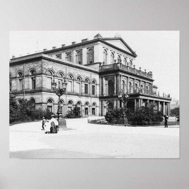 Poster O Teatro em Hannover, c.1910 (Frente)