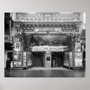 Póster O Teatro Leader, 1921. Foto Antiga