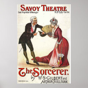 Póster O teatro Londres 1884 do Savoy do feiticeiro