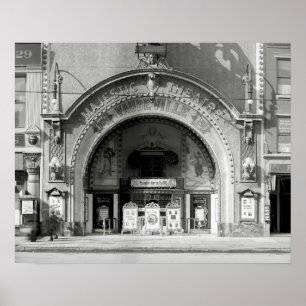 Póster O Teatro majestoso, 1910. Foto do vintage