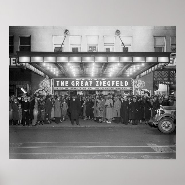 Póster O Teatro Nacional, 1936. Foto Antiga (Frente)