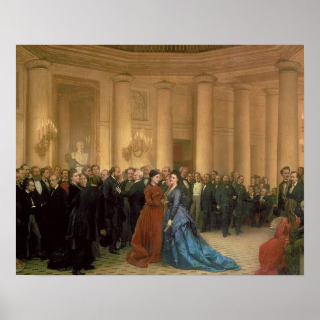 Póster O Teatro Odeon, Paris, 1869 (petróleo na canvas) (Frente)