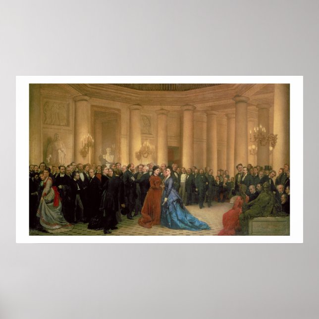 Póster O Teatro Odeon, Paris, 1869 (petróleo na canvas) (Frente)