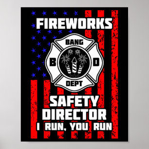 Poster O Técnico Do Diretor Do Firework Que Eu Lhe Lidero