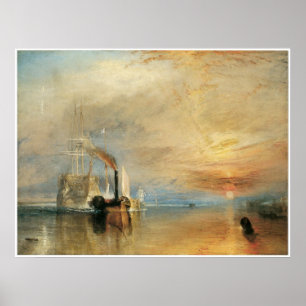 Póster O Temeraire de combate J.M.W. Turner